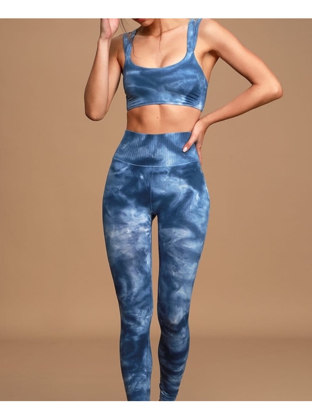 Free People Movement tie dye On the Radar sports bra & pants set Sz M/L